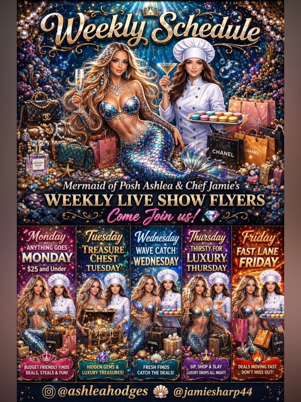 (1️⃣ )🧜🏼‍♀️🧜🏼‍♀️MY LIVE SHOW LISTING🧜🏼‍♀️🧜🏼‍♀️🪼🐬🦩🌊 - Picture 4 of 10